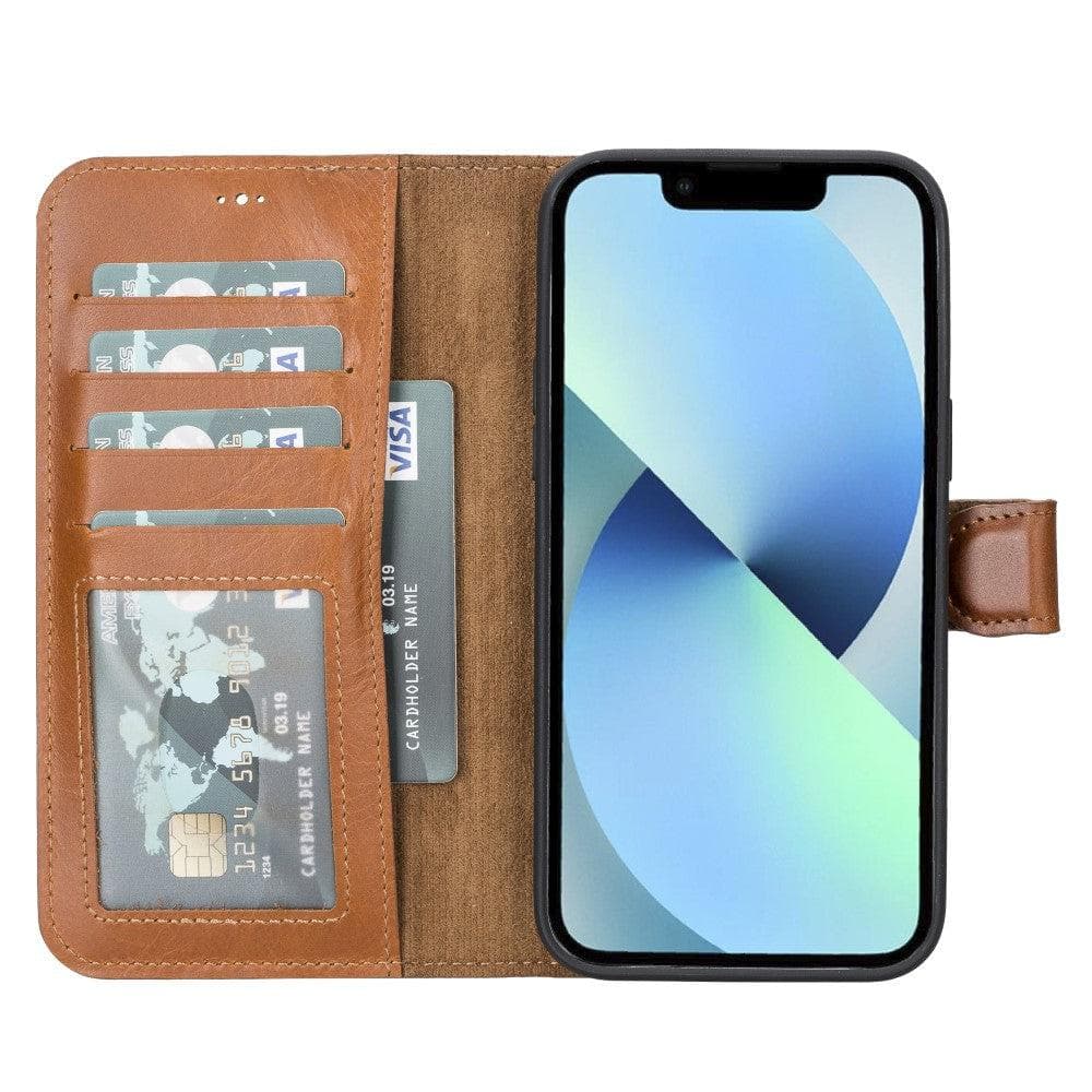 Premium Detachable Leather Wallet Case for iPhone 12 Series - Slim Protective Phone Cover with Card Holder Slots | Perfect for Everyday Use, Travel & Business Meetings