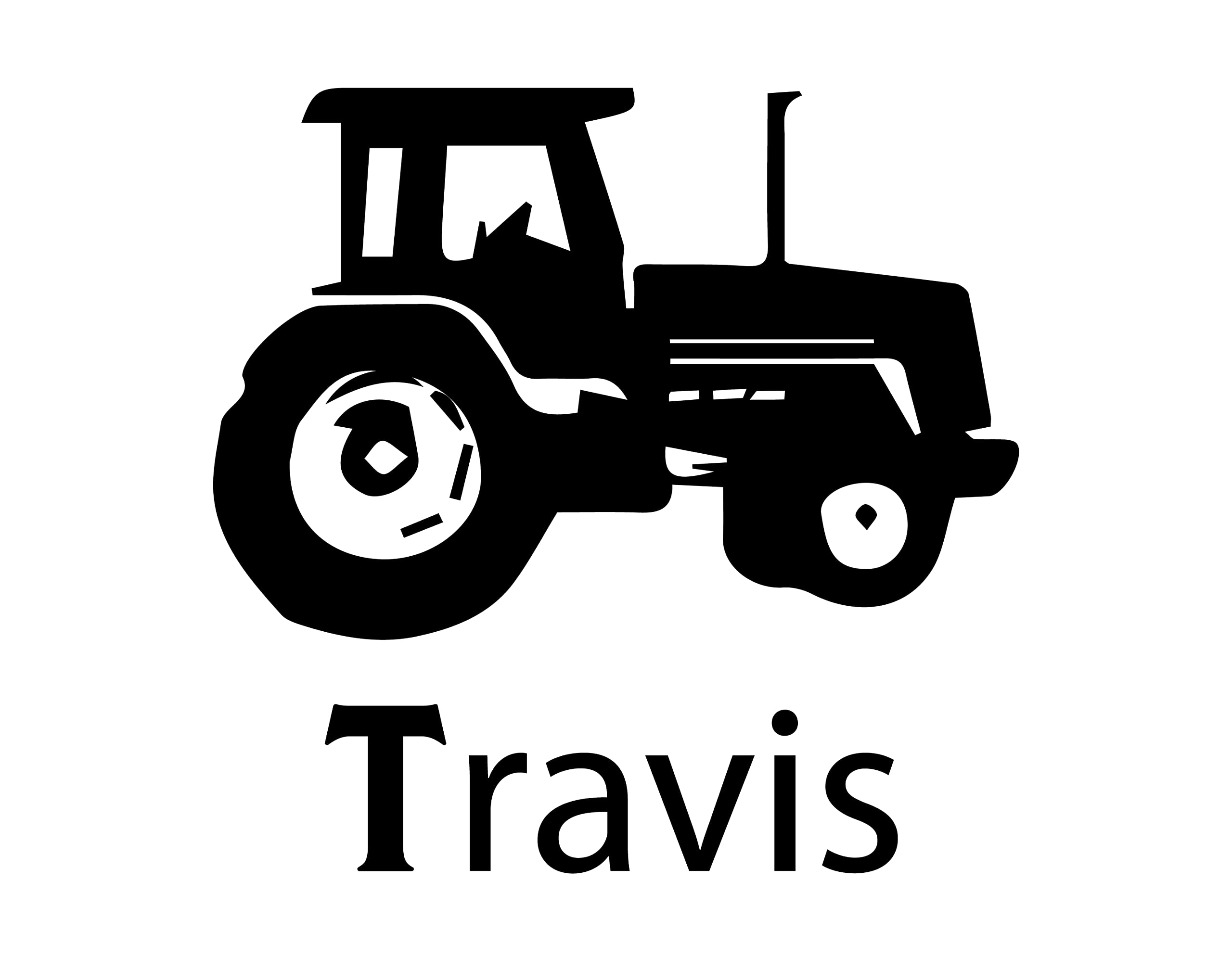 Custom Tractor Vinyl Wall Decal - Personalized Name Home Decor for Bedroom, Nursery, Barn & Game Room - Removable Wall Sticker - Perfect for Farmhouse, Kids Room & Man Cave Decor