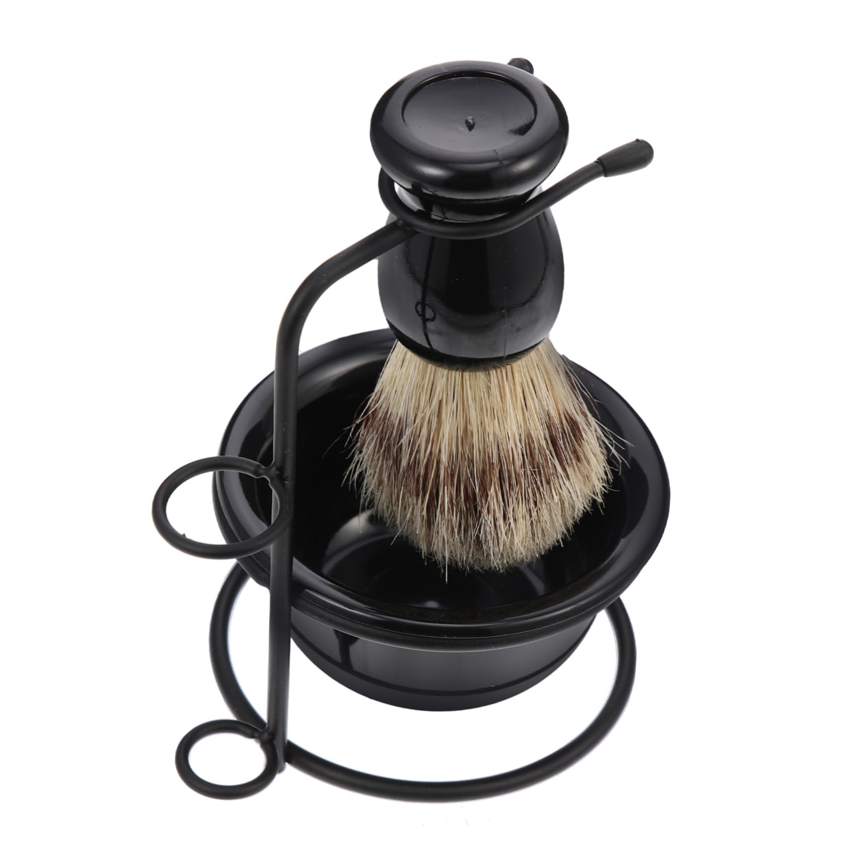 Premium Men's Shaving Kit - Beard Soap, Shaving Bowl, Razor, Cream & Brush Holder - Black ABS Travel Grooming Set for Smooth Shaves at Home or On-The-Go