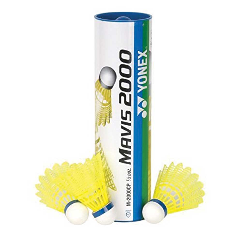 Yonex Mavis 2000 Nylon Badminton Shuttlecocks (Yellow) - Durable Featherless Shuttlecocks for Training & Recreational Play - Perfect for Indoor/Outdoor Badminton Games & Practice Sessions