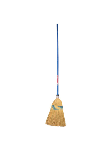 Premium Red Gorilla Corn Broom - Natural Bristles for Indoor/Outdoor Cleaning - Perfect for Hardwood Floors, Patios & Garages