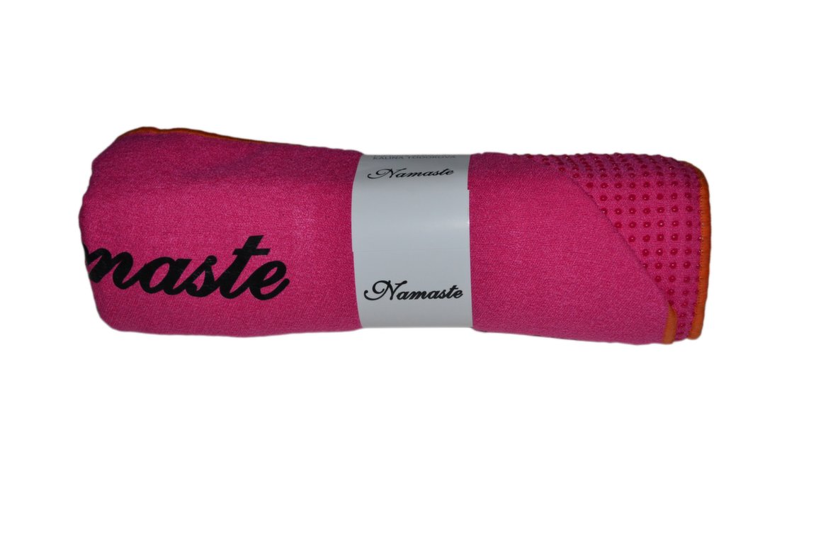 Namaste Skidless Premium Non-Slip Yoga Towel - Extra Large Mat Size for Hot Yoga, Pilates & Fitness - Sweat Absorbent Workout Towel for Gym, Studio & Home Exercise