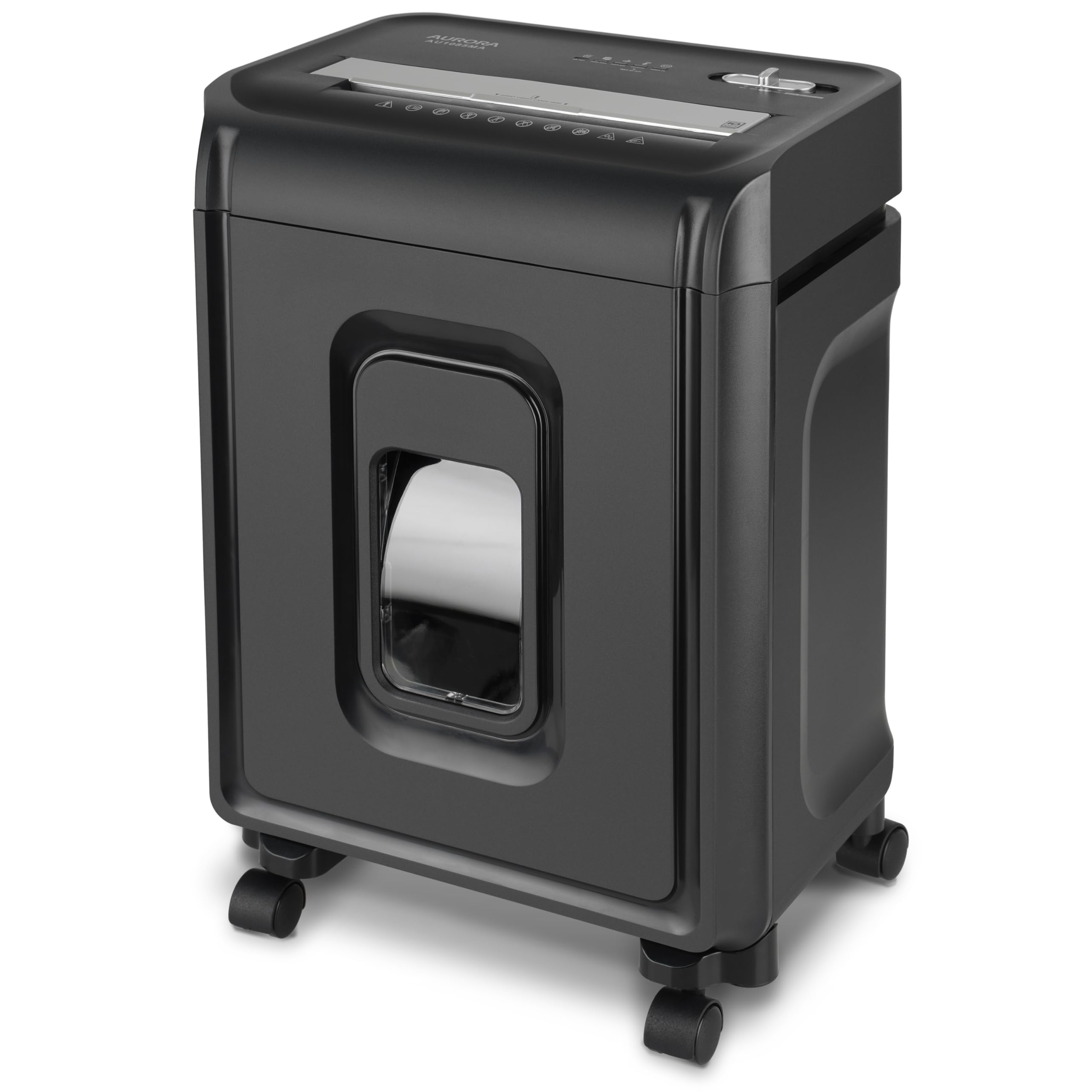 Aurora AU1085MA High-Security 10-Sheet Micro-Cut Paper Shredder with Credit Card Slot - 4-Gallon Pullout Wastebasket & 20-Minute Run Time - Ideal for Home Office, Small Business & Confidential Document Destruction