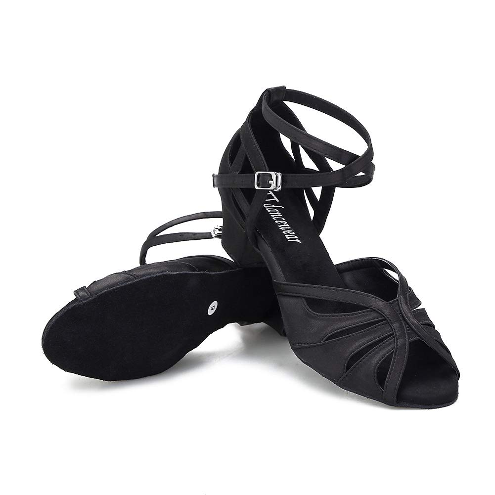 Women's Low Heel Ballroom Dance Shoes - 1.5 Inch Cuban Heels for Salsa, Latin & Practice | Comfortable & Stylish Dance Shoes for Women | Perfect for Performances, Social Dancing & Dance Classes