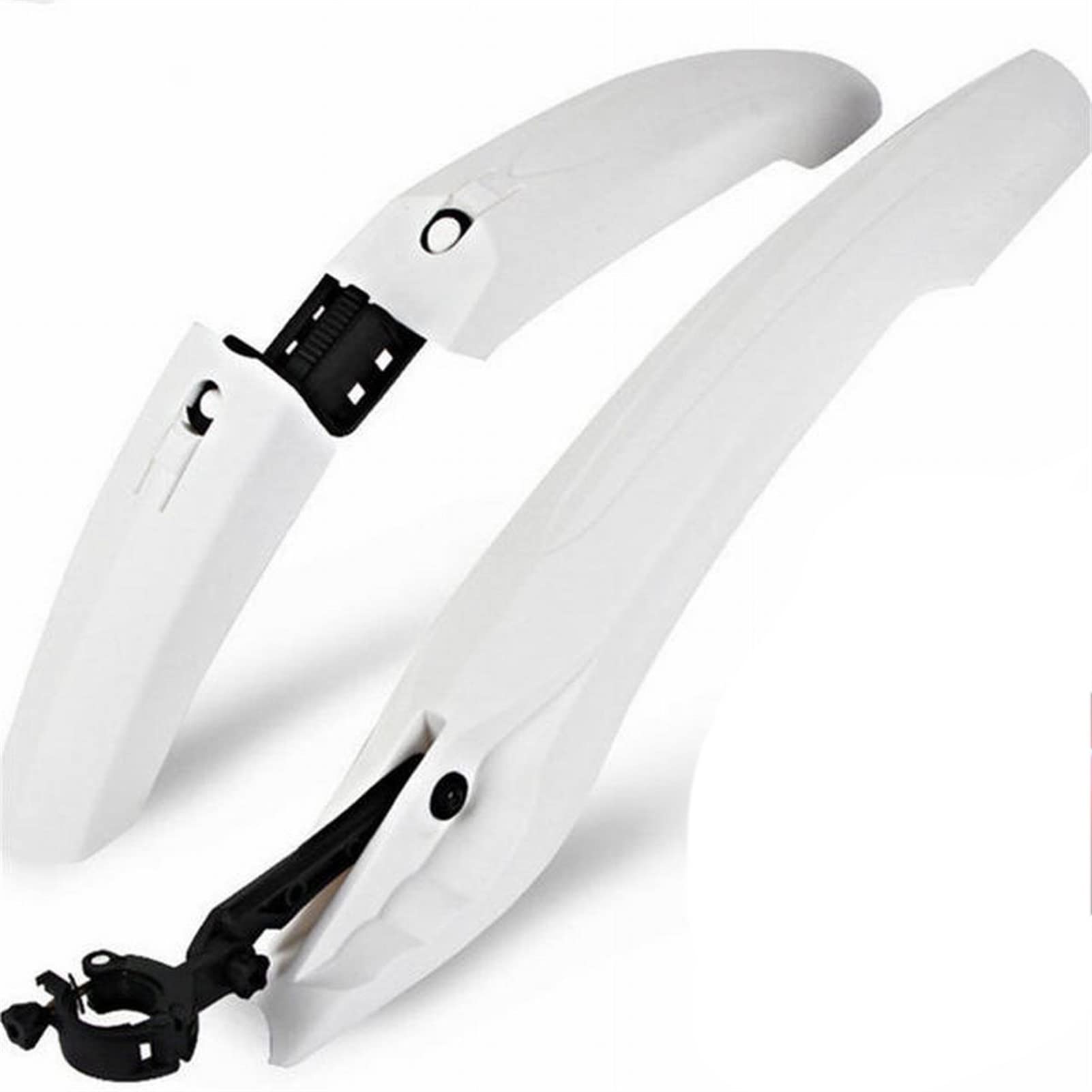 Premium Bike Fenders - Waterproof Mountain Bike Mud Guards for MTB/Road Bikes - Universal Fit Bicycle Accessories in 5 Colors (White) - Perfect for Rainy Commutes & Off-Road Cycling Adventures