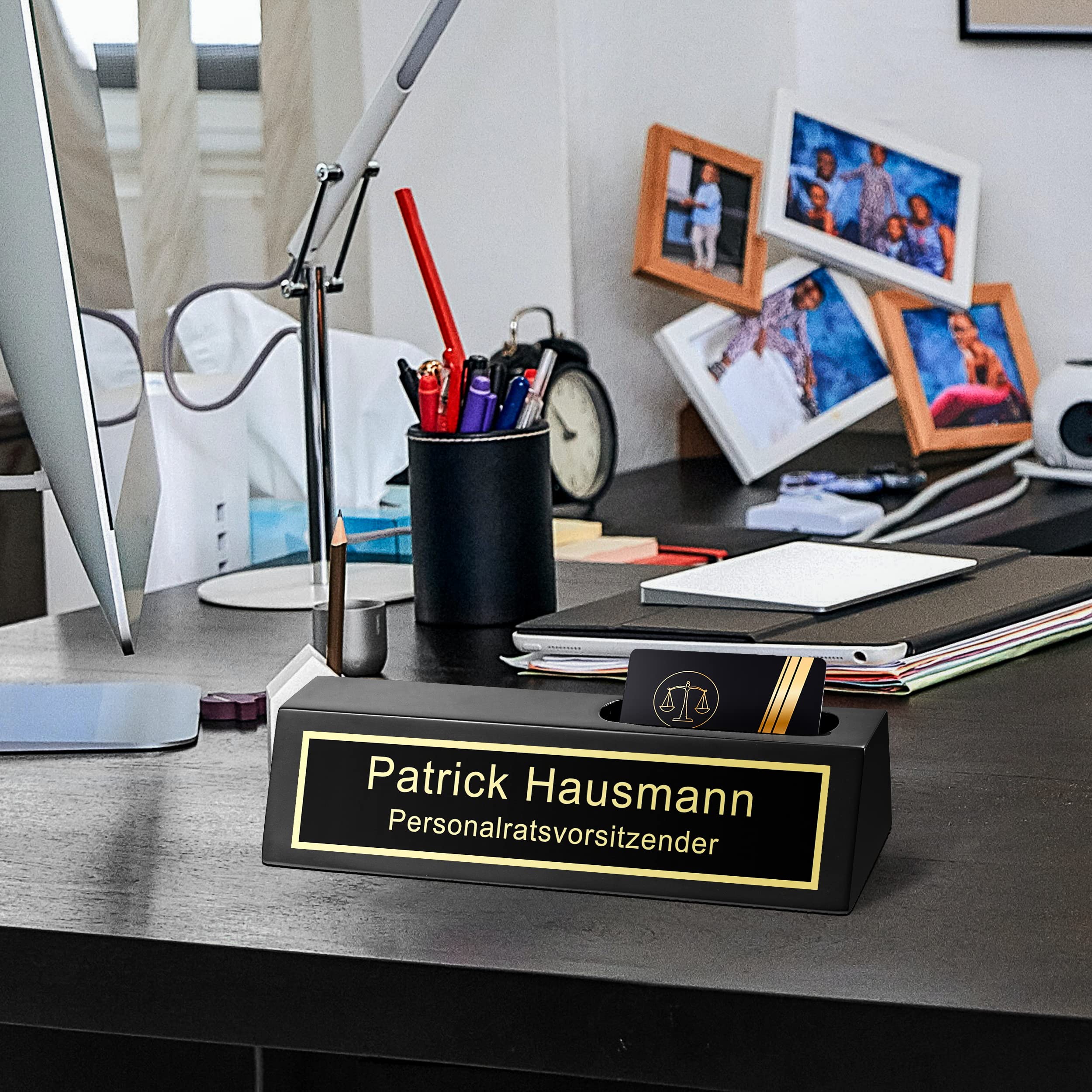 Custom Wooden Desk Nameplate - Office & Home Decor