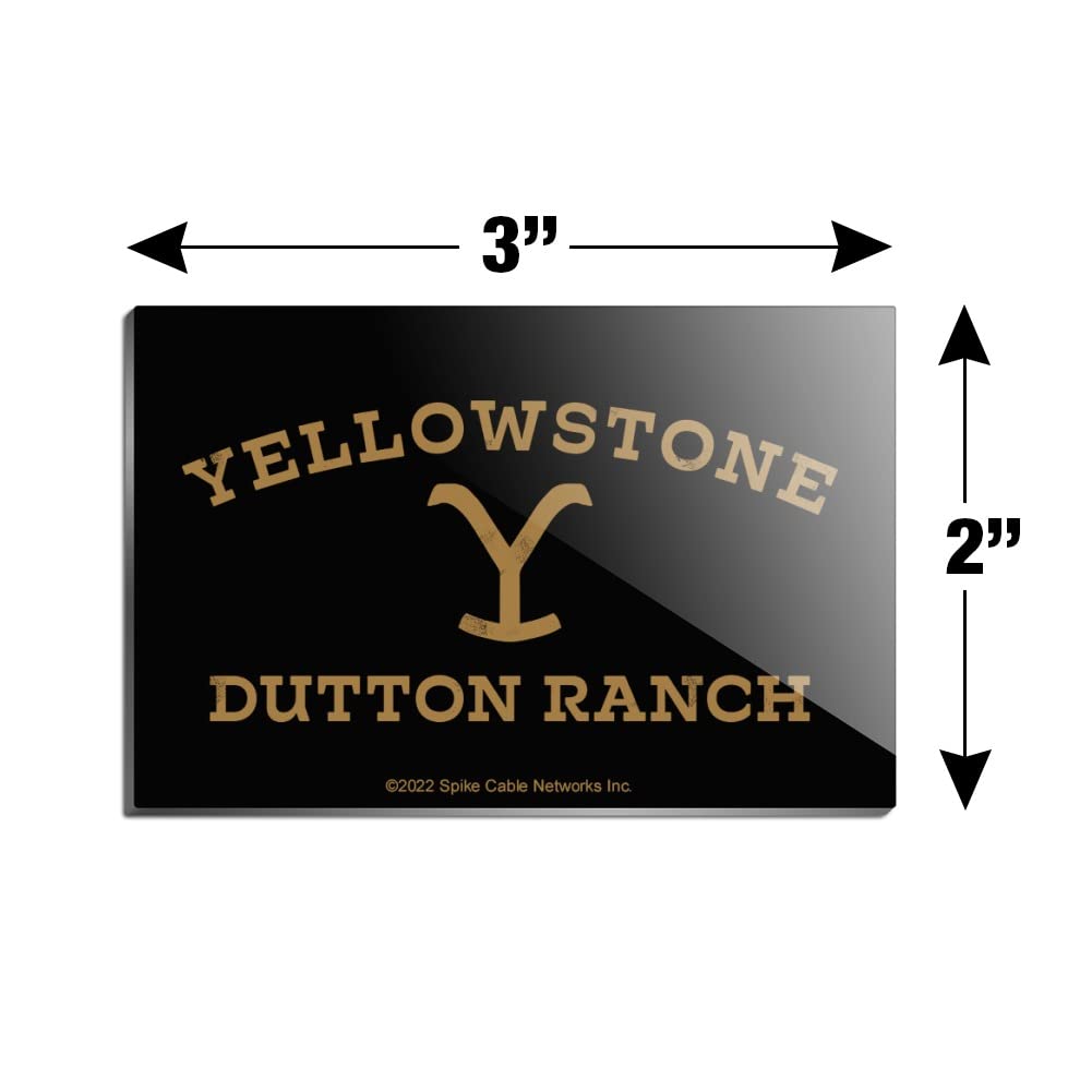 Yellowstone Dutton Ranch Rectangle Acrylic Refrigerator Magnet - Western Decor for Kitchen, Office & Home - Perfect for Fridge, Whiteboard & Metal Surfaces