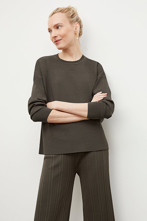 Marijane Textured Knit Pants in Light Ash - Comfortable High-Waisted Lounge Pants for Women - Perfect for Yoga, Home Wear, and Relaxation