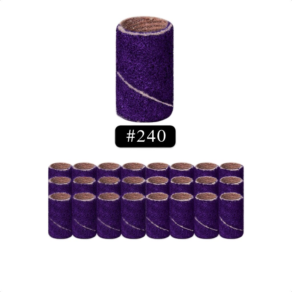 180 Grit Sanding Bands for Woodworking, Metal Polishing & DIY Projects - Fine Abrasive Sanding Sleeves for Drill Bits & Rotary Tools