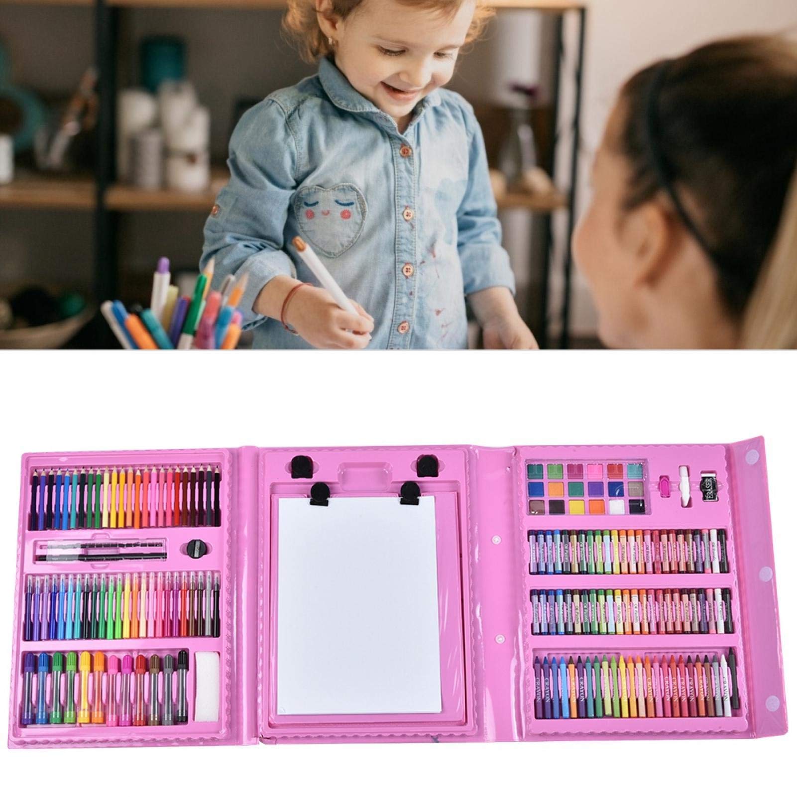 176PCS Oil Pastel & Watercolor Pen Set - Premium Art Painting Supplies for Students, Artists & Beginners - Perfect Gift for Drawing, Sketching & DIY Projects (Red)
