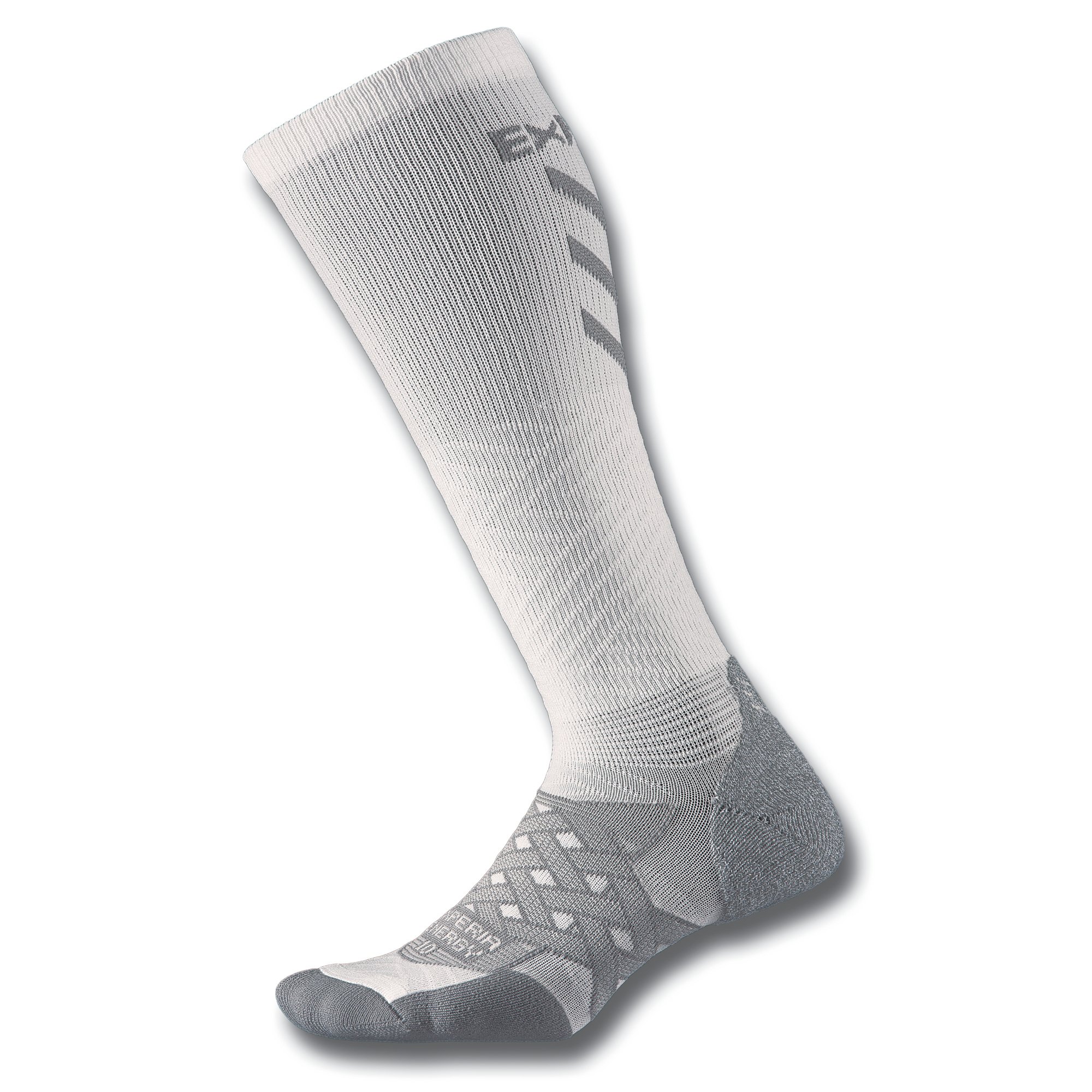 Thorlos Men's Energy Xeou Thin Cushion Running Socks - Compression Over The Calf Athletic Socks for Marathon, Jogging & Workout - Moisture Wicking & Breathable Performance Socks for Runners