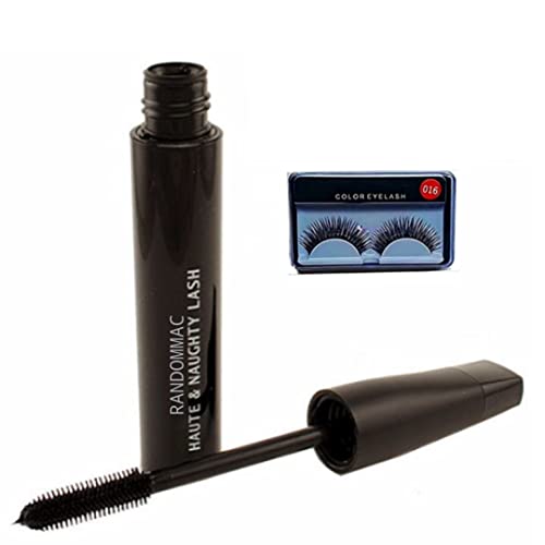 Random-Mac Professional Waterproof Long-Lasting Mascara with Eyelash Curler - Volumizing & Lengthening for All-Day Wear - Perfect for Weddings, Parties & Everyday Makeup Looks