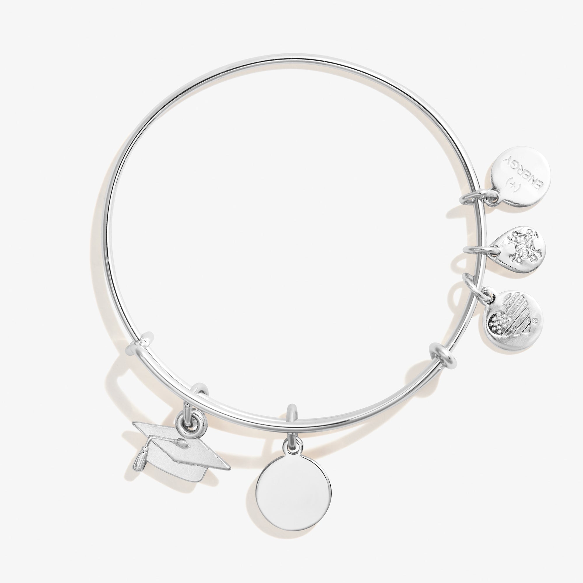 Graduation Cap Duo Charm Bangle - Elegant Graduation Jewelry Gift for Women - Perfect for Graduation Ceremonies, Parties & Celebrations