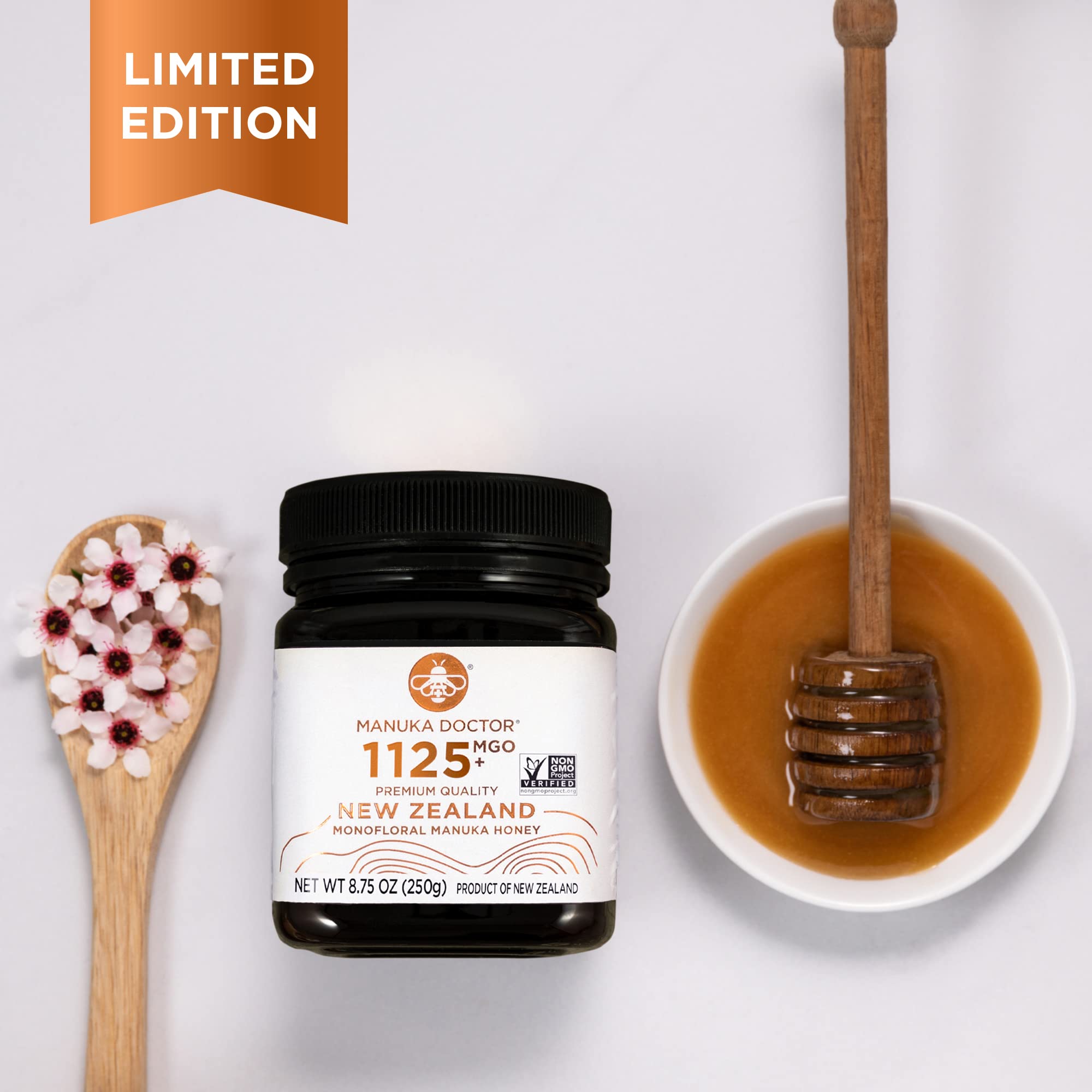 MANUKA DOCTOR MGO 1125+ Raw Honey - Pure New Zealand Monofloral for Immunity & Wellness