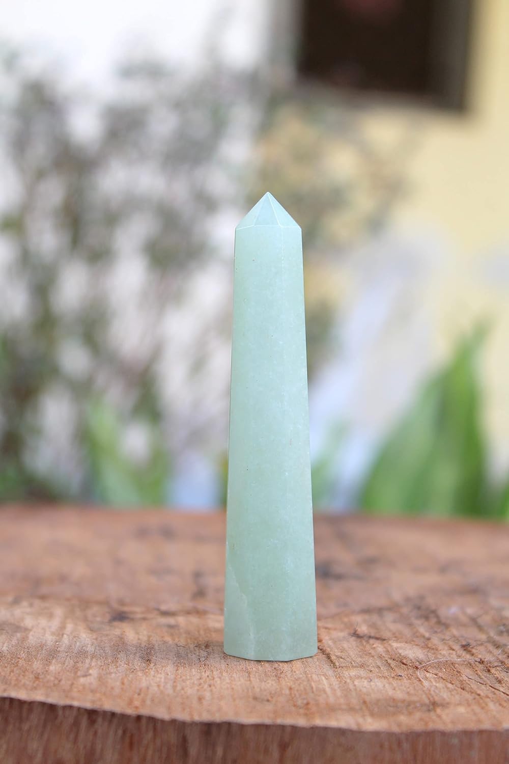 Jet Green Aventurine Obelisk Tower - Natural Crystal Healing Stone for Chakra Balancing, Spiritual Energy Cleansing, Meditation & Good Luck - Perfect for Home Decor, Yoga Space & Feng Shui