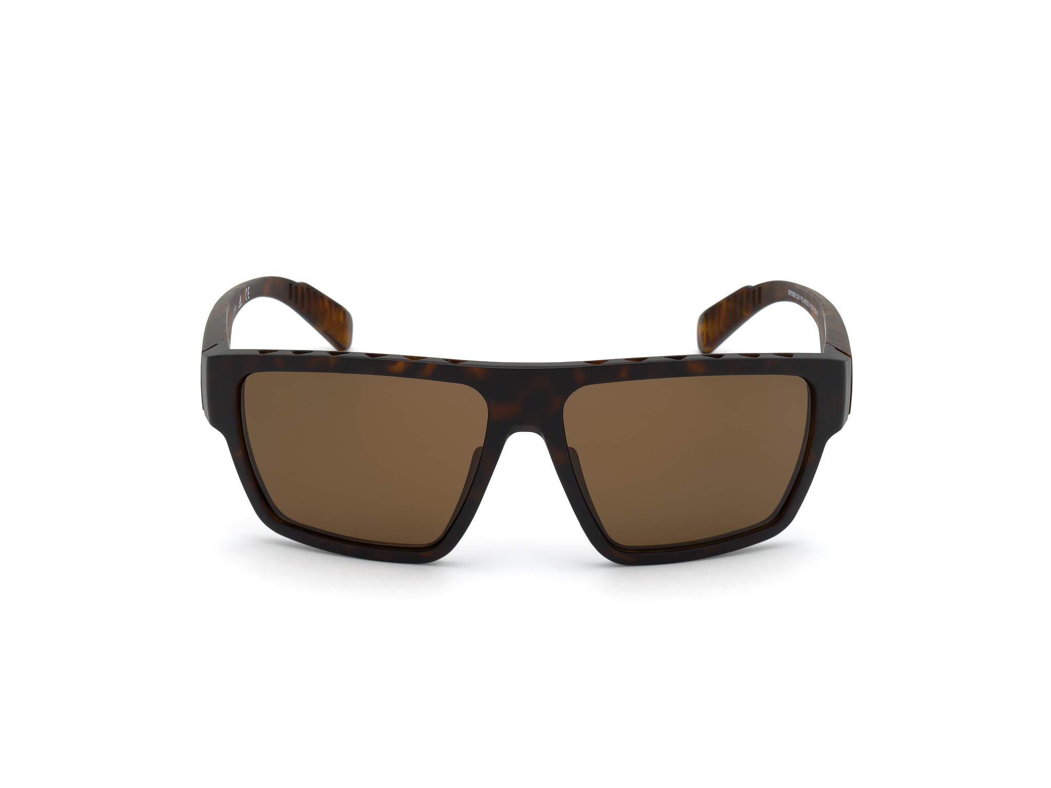Adidas Men's Polarized Sunglasses - Dark Havana/Brown Lens, UV Protection, Lightweight & Durable for Running, Driving, Outdoor Sports & Travel