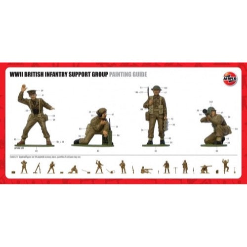 Airfix A02718V 1/32 Scale WWII British Infantry Soldiers Model Kit - Highly Detailed Military Figures for Collectors & Diorama Building | Perfect for Historical Displays & Wargaming Scenes