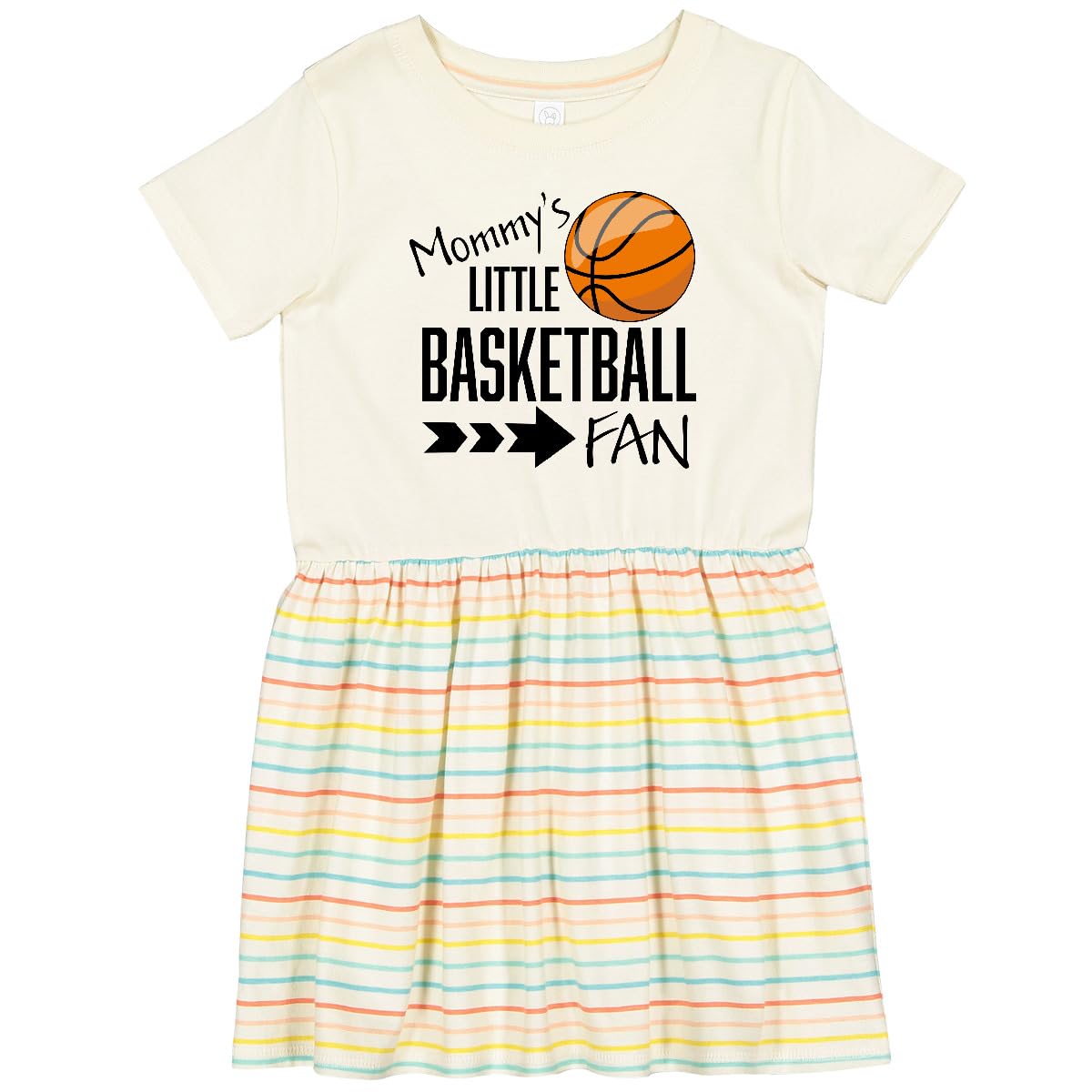 Inktastic Mommy's Little Basketball Fan Toddler Dress - Cute Baby Girl Outfit for Game Day, Sports Events & Family Photos