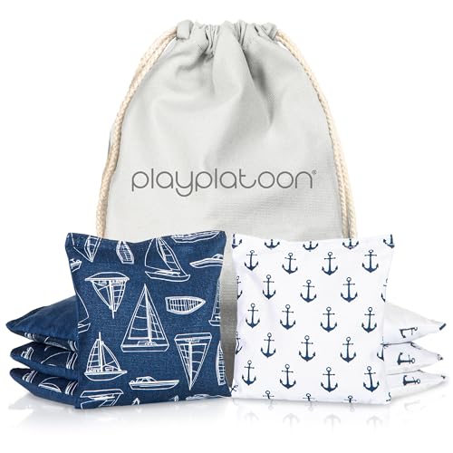 Navy / White Boats & Anchors