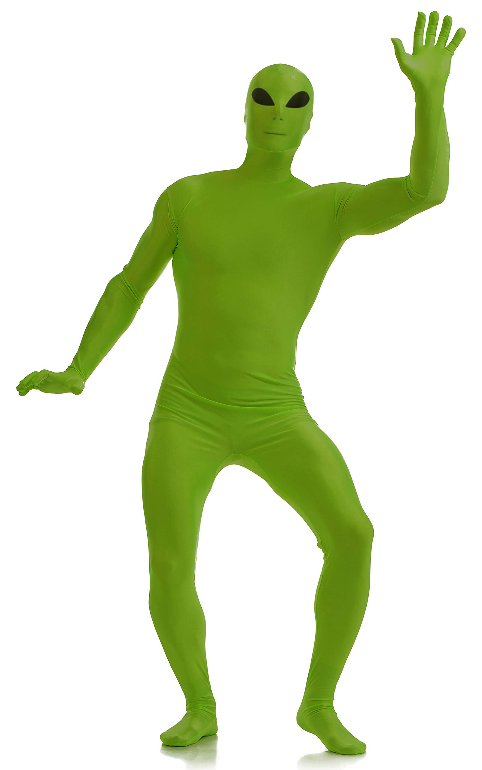 VSVO Full Body Greenman Suit - Lime Green Costume for Adults | St. Patrick's Day, Halloween & Cosplay | Funny Party Outfit, Themed Events & TV Show Performances