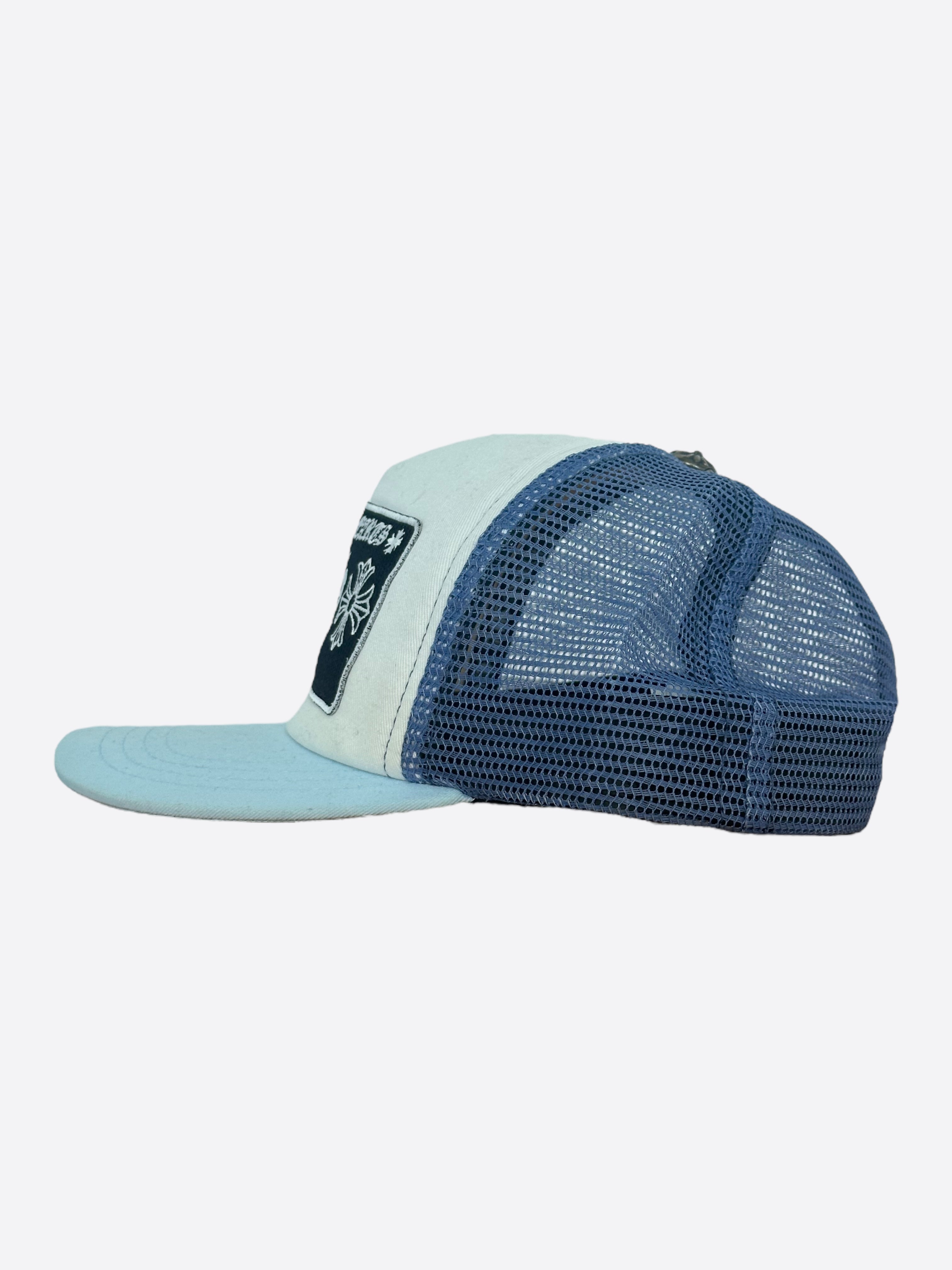 Chrome Hearts Blue & White Miami Exclusive Trucker Hat - Stylish Unisex Baseball Cap for Men & Women - Perfect for Beach, Music Festivals & Streetwear Fashion