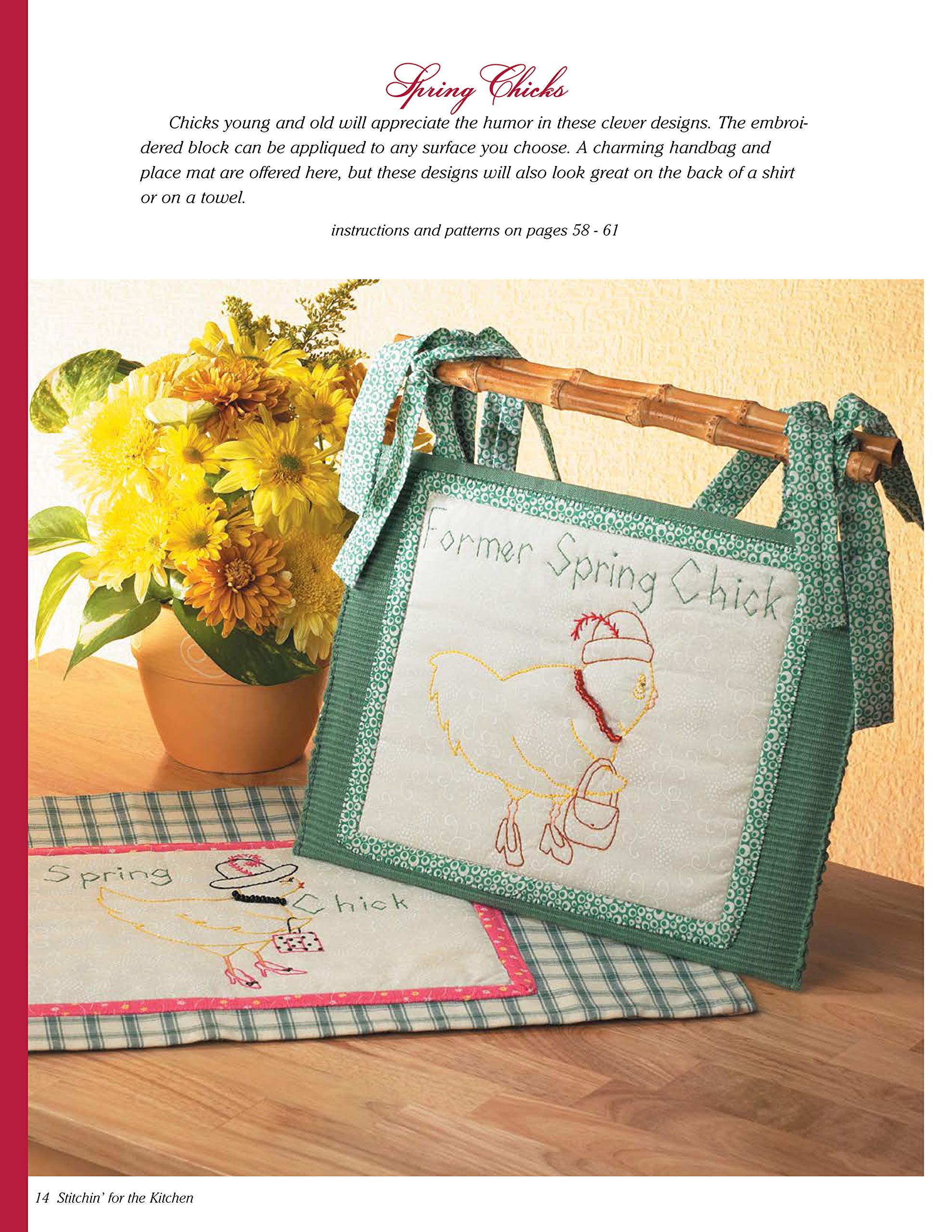 Stitchin' for the Kitchen: Tea Towels, Applique & More! (Design Originals) - Traditional, Seasonal & Fun Embroidery Designs for Home Decor, Tote Bags, Wall Hangings & Tablecloths | Perfect for DIY Projects, Gift Ideas & Farmhouse Style Decor