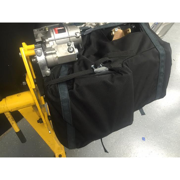 Motion Raceworks LS1 Engine Diaper - NHRA & IHRA Approved Oil Containment System for Motor Mounts (with Cutouts) | High-Performance Racing & Track Safety Protection