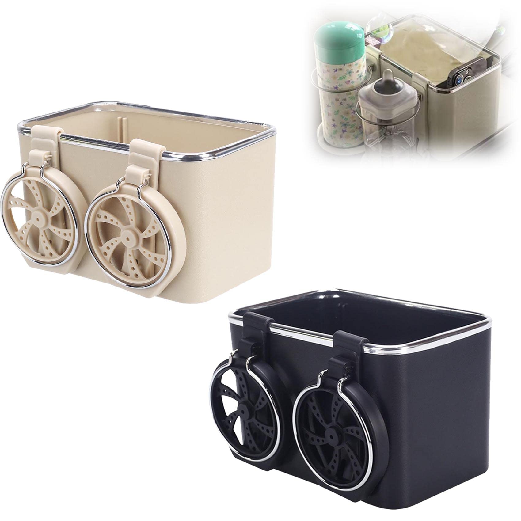 2022 New Car Armrest Storage Box & Cup Holder - Foldable Multifunctional Center Console Organizer with Tray for Tissue, Water Bottles & Car Accessories | Perfect for SUV, Sedan & Truck Interior Organization