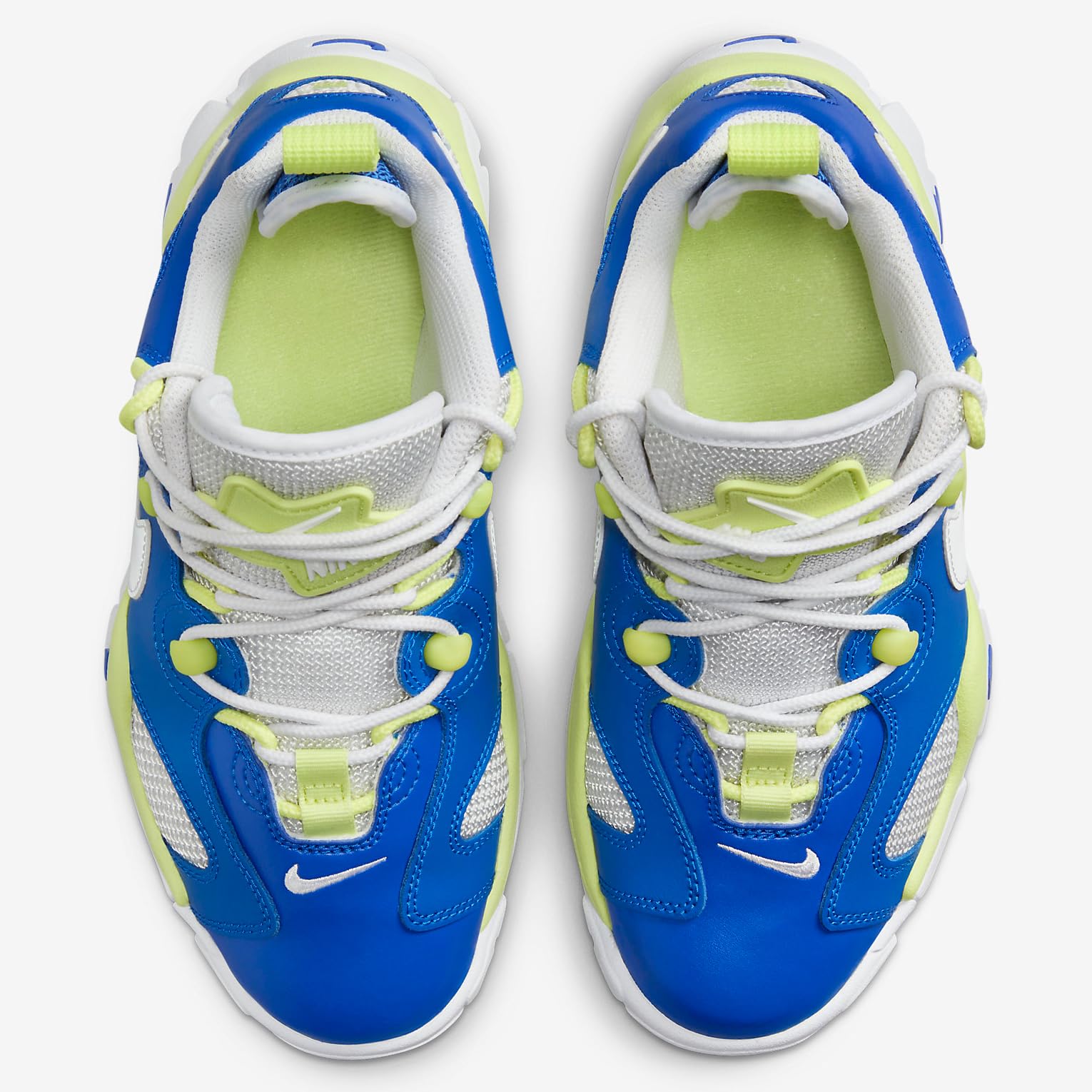 Nike Air Barrage Low Big Kids' Sneakers - Game Royal/Light Lemon Twist/Photon Dust/White (FN6972-480) | Lightweight Basketball Shoes for Boys & Girls | Perfect for School, Sports & Casual Wear