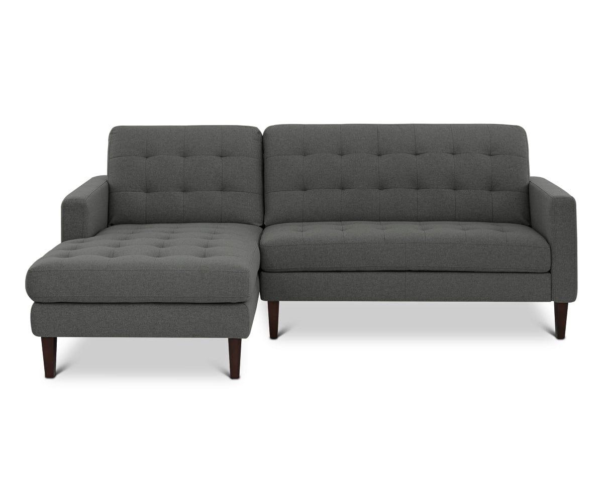 Laura Left Chaise Sectional Sofa - Modern L-Shaped Couch with Chaise Lounge for Living Room, Family Room, and Home Theater - Perfect for Relaxing, Entertaining, and Movie Nights