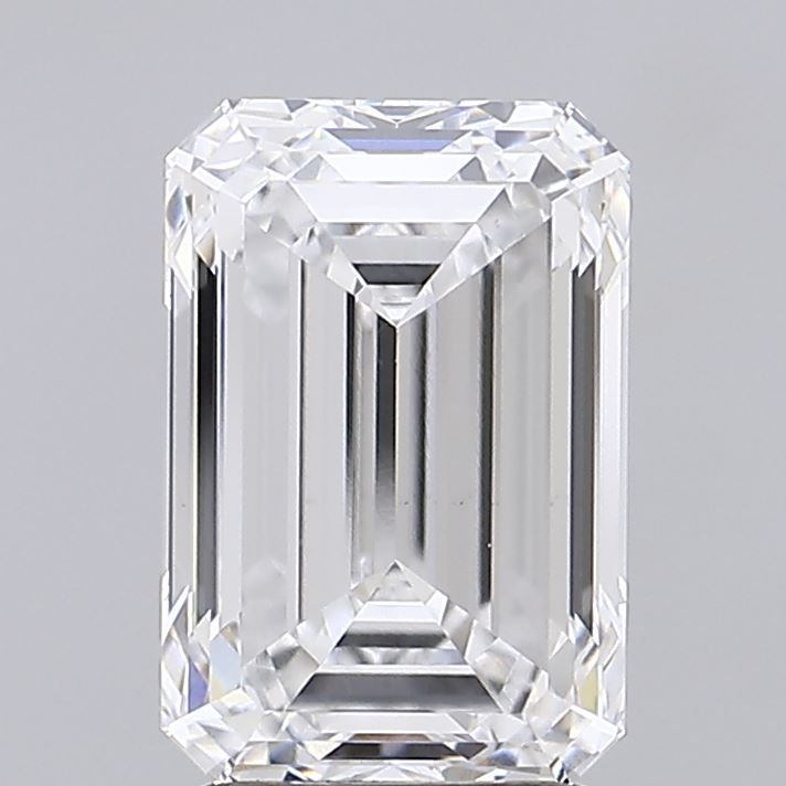 2.72 Carat D Color VVS2 Clarity Emerald Cut Lab-Grown Diamond for Engagement Rings & Fine Jewelry