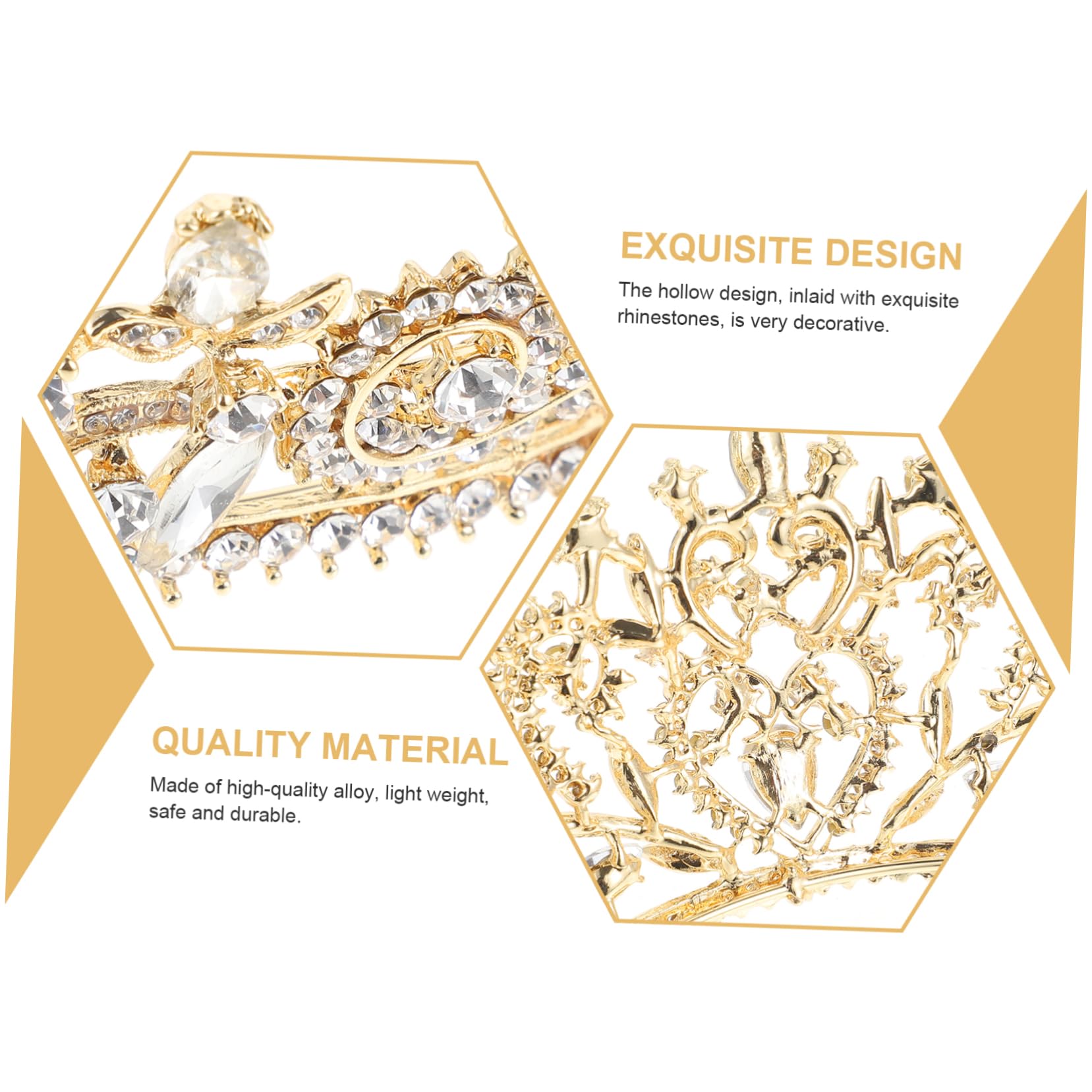 POPETPOP Baroque Rhinestone Bridal Tiara Crown - Elegant Wedding Hair Accessories for Bride & Girls | Perfect for Bridal Gowns, Makeup, and Wedding Photography Props