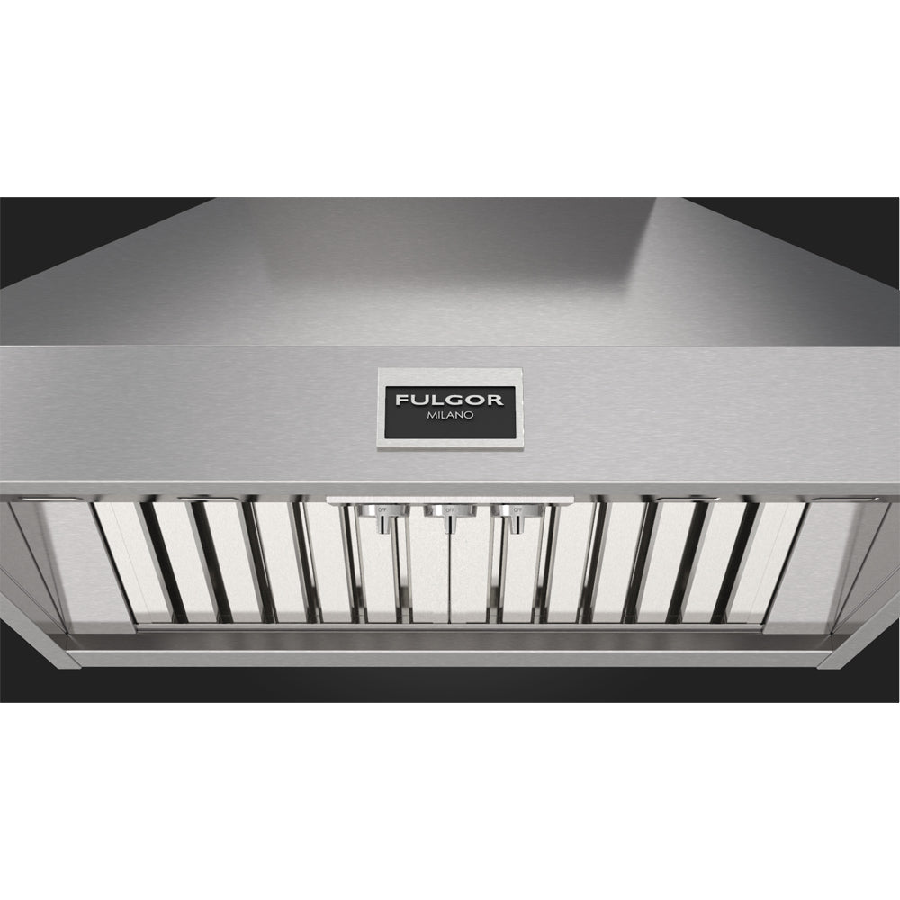 Fulgor Milano 36 Inch 1000 CFM Stainless Steel Wall Mount Range Hood - Professional Kitchen Ventilation for Home Cooking (Model F6PC36DS1) | Perfect for Modern Kitchens, Restaurants & Heavy Duty Cooking