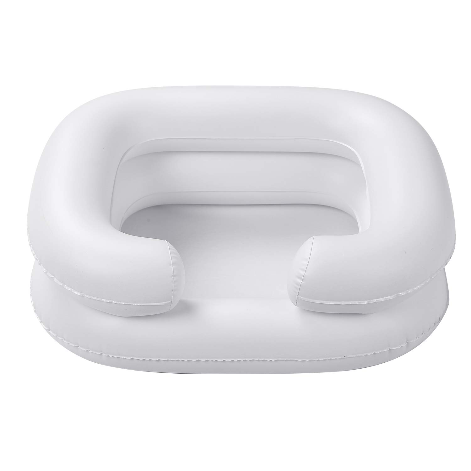 Portable Inflatable Shampoo Bowl - Foldable Hair Washing Basin for Bed, Haircuts & Coloring | Elderly, Disabled & Pregnancy Care with Drain Tube | Home Salon & Mobile Hairdressing Essential