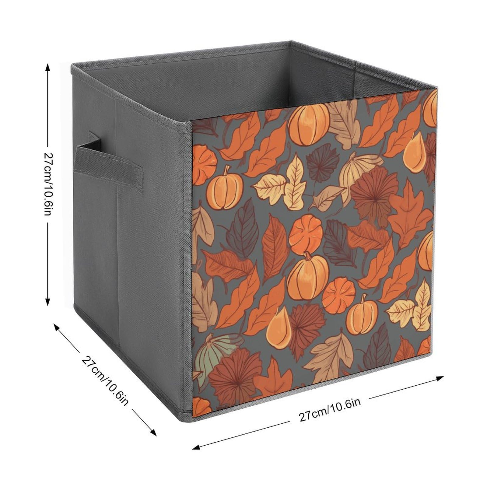 Fall Printed Storage Baskets 2-Pack - Decorative Fabric Storage Bins for Home Organization | Closet, Shelf & Laundry Room Storage Solutions