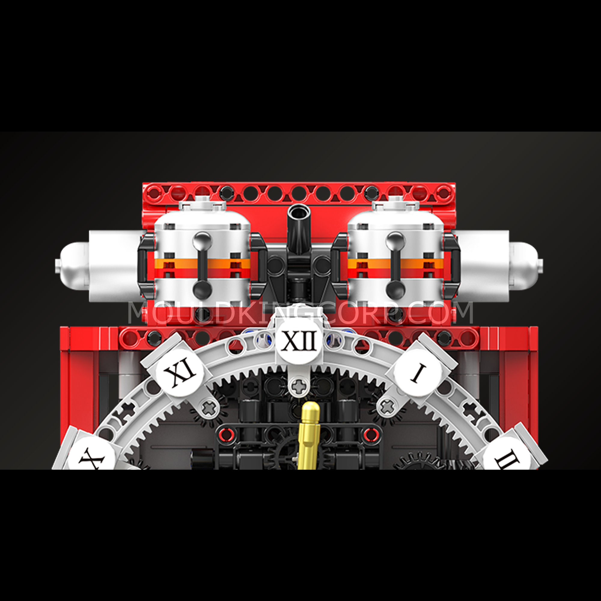 Mould King 10187 Cyberpunk Mechanical Clock Building Set - 1,601 Piece DIY Model Kit for Adults | Collectible Display & STEM Educational Toy for Home Office Decor