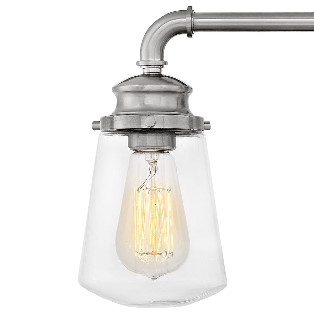 Hinkley Fritz Collection 3-Light Bathroom Vanity Light Fixture in Brushed Nickel - Perfect for Modern Bathrooms, Powder Rooms & Spa-Style Vanities