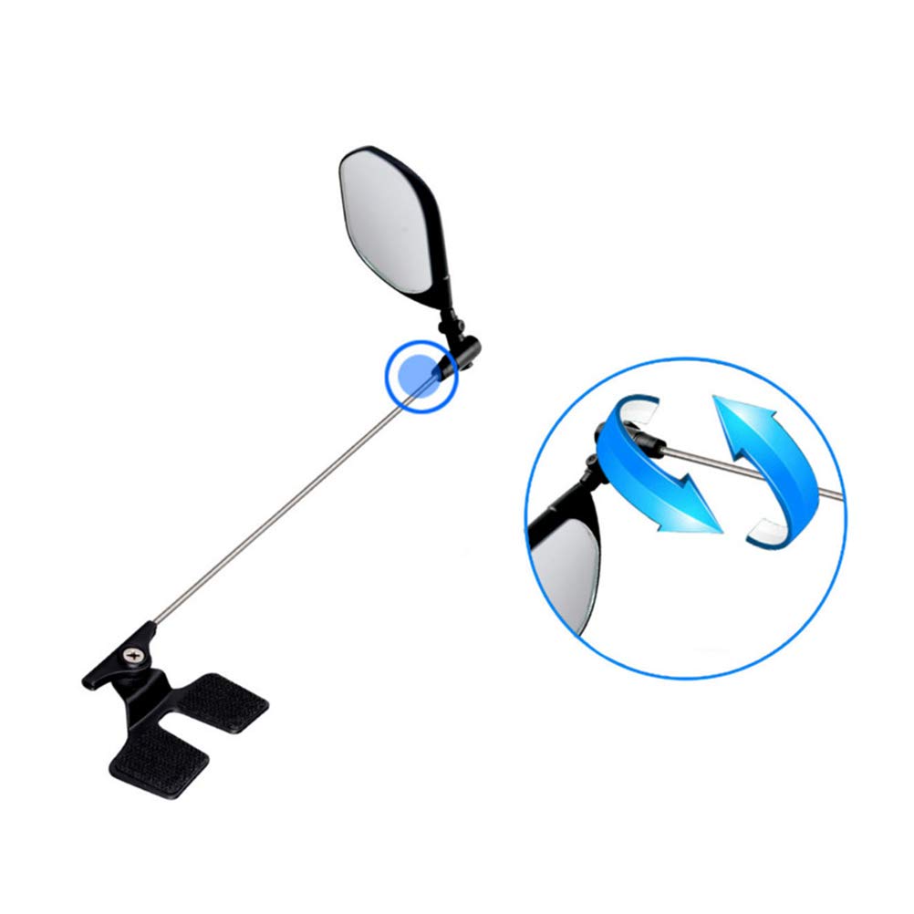LIOOBO Foldable Bike Helmet Mirror - 360° Clear View Cycling Safety Mirror for Bicycle & Motorcycle - Perfect for Commuting, Road Biking & Outdoor Adventures