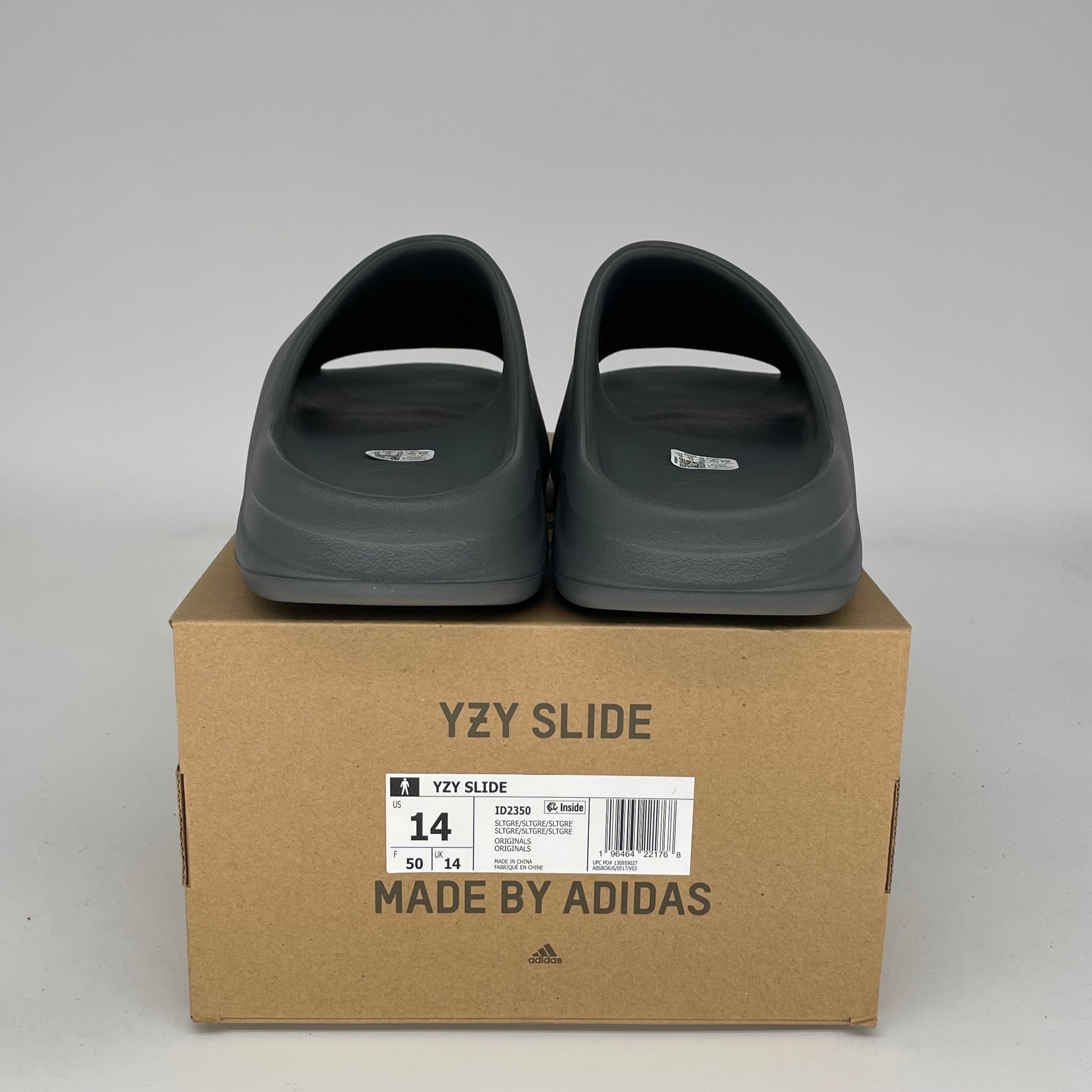 Adidas Yeezy Slide Slate Grey - Men's Size 14 [ID2350] | Comfortable Slides for Beach, Pool & Casual Wear