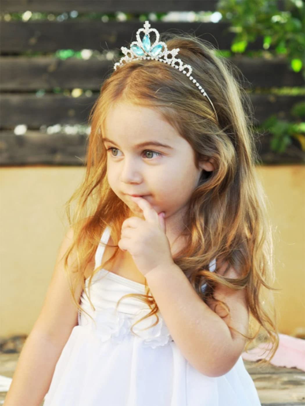 Blue Crystal Princess Crown Tiara for Women & Girls - Elegant Birthday Party Hair Accessory & Costume Headband - Perfect for Birthday Parties, Pageants, Halloween & Dress-Up Play