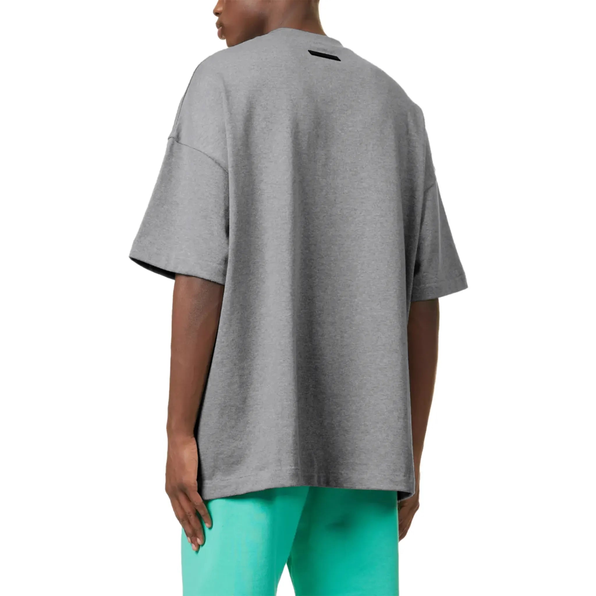 Fear Of God Essentials Heavy Jersey Short Sleeve T-Shirt - Dark Heather Oatmeal | Men's Casual Streetwear Tee for Everyday Wear & Layering
