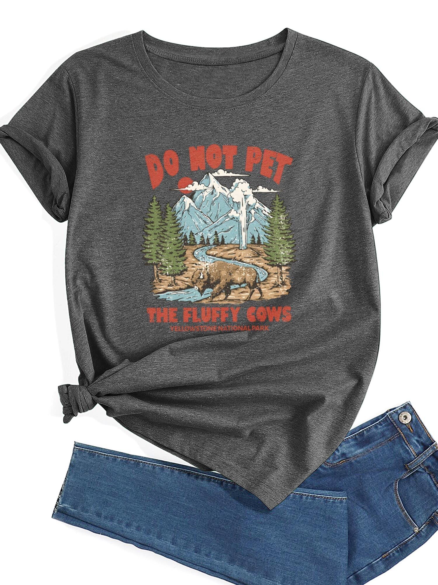 Women's Hiking T-Shirts - Breathable Short Sleeve Graphic Tees for Summer Outdoor Activities, Workout & Casual Wear