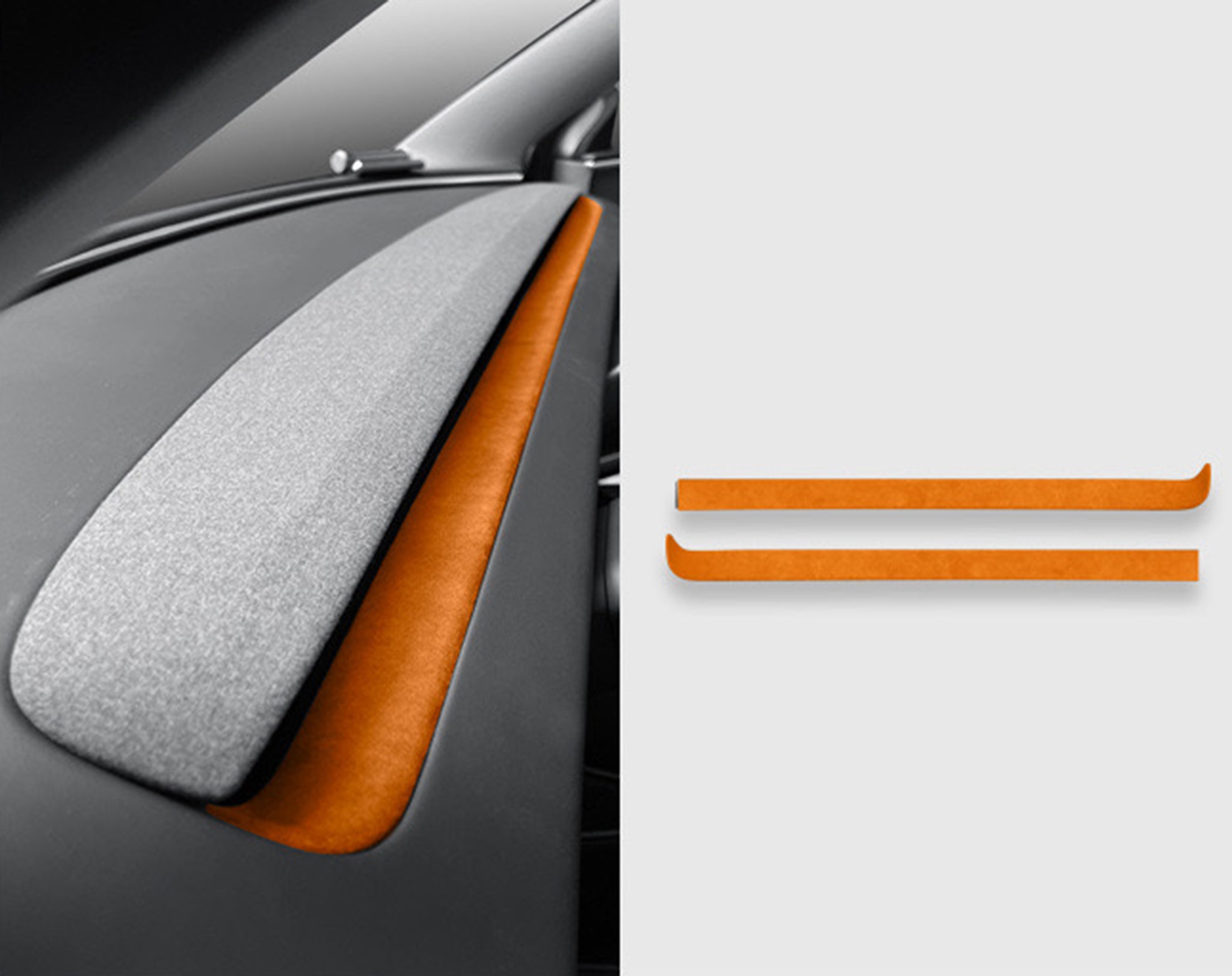 Tesla Alcantara Dash Trim Cover for 2024+ Model 3 Highland & 2025+ Model Y Juniper - Premium Interior Upgrade (2-Piece Set) - Perfect for Luxury Car Protection & Stylish Enhancement