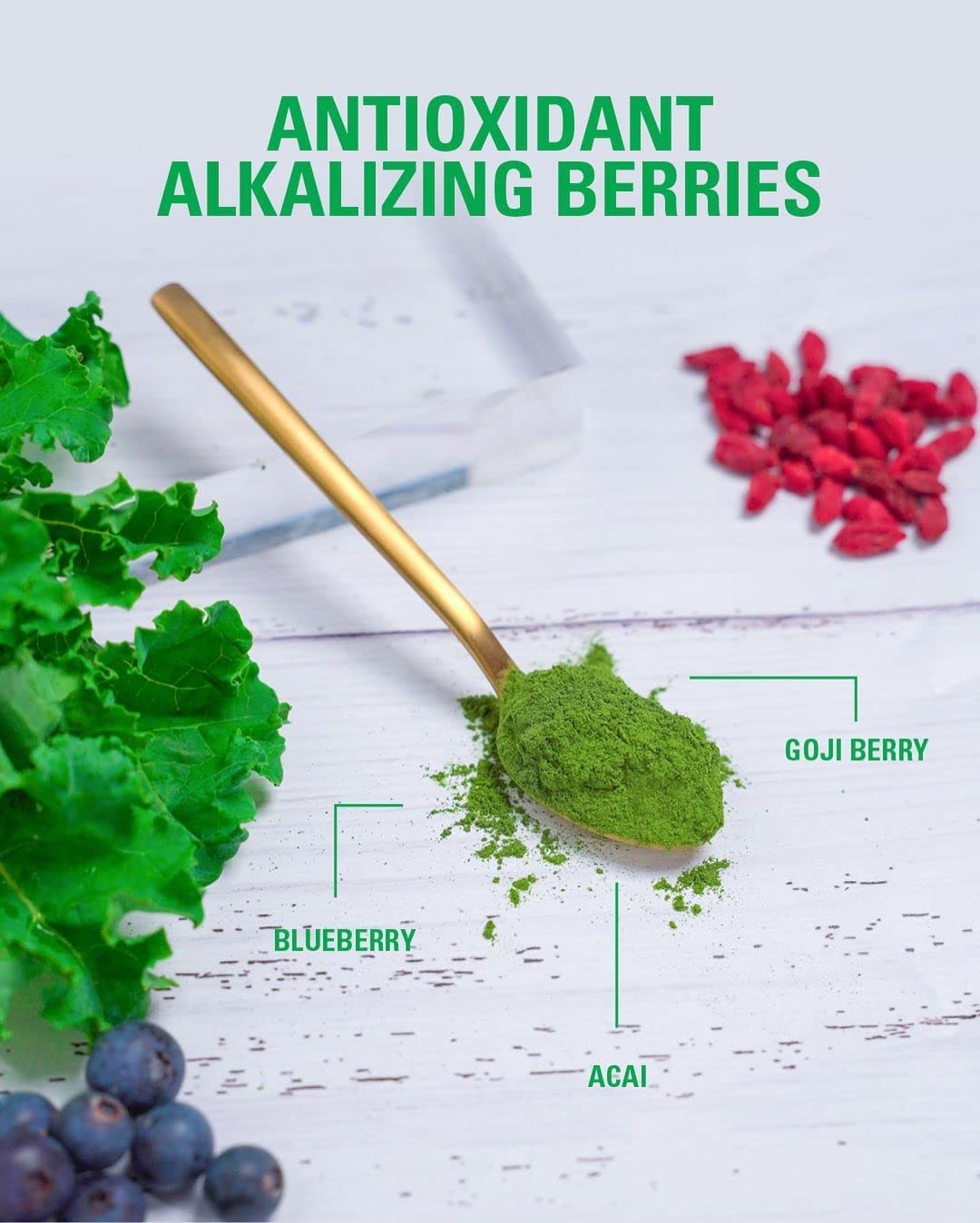EHP Labs OxyGreens Superfood Powder - 30 Servings | Antioxidant & Detox Supplement for Energy & Immunity Boost | Perfect for Smoothies, Juices & Daily Wellness Routine