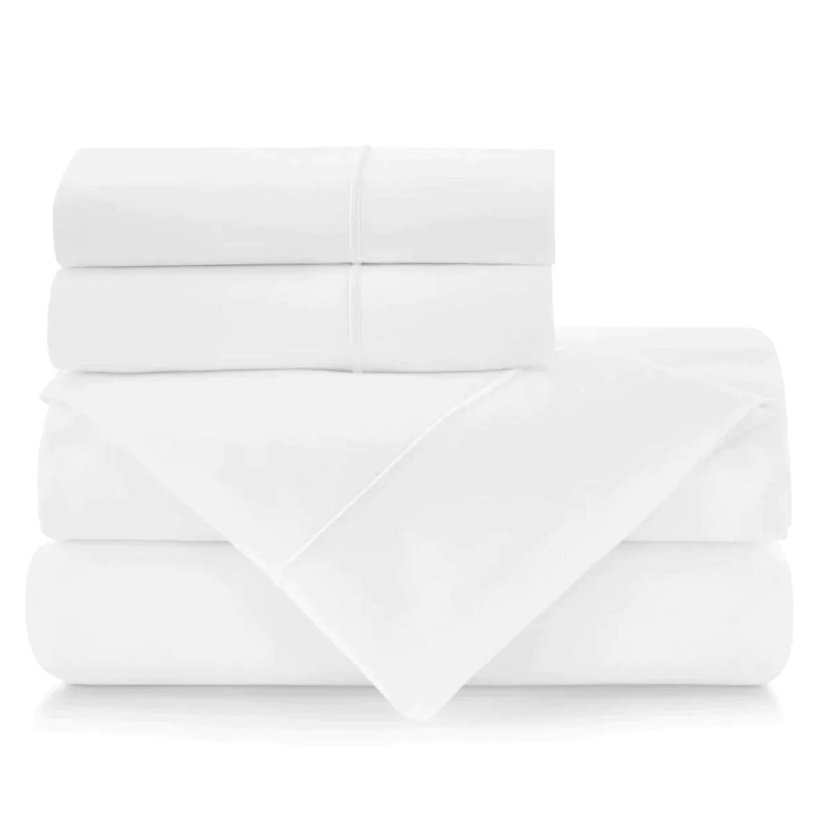 Luxury Embroidered Percale Sheet Set - 100% Cotton, 600 Thread Count, Queen Size - Perfect for Master Bedroom, Guest Room & Hotel Use