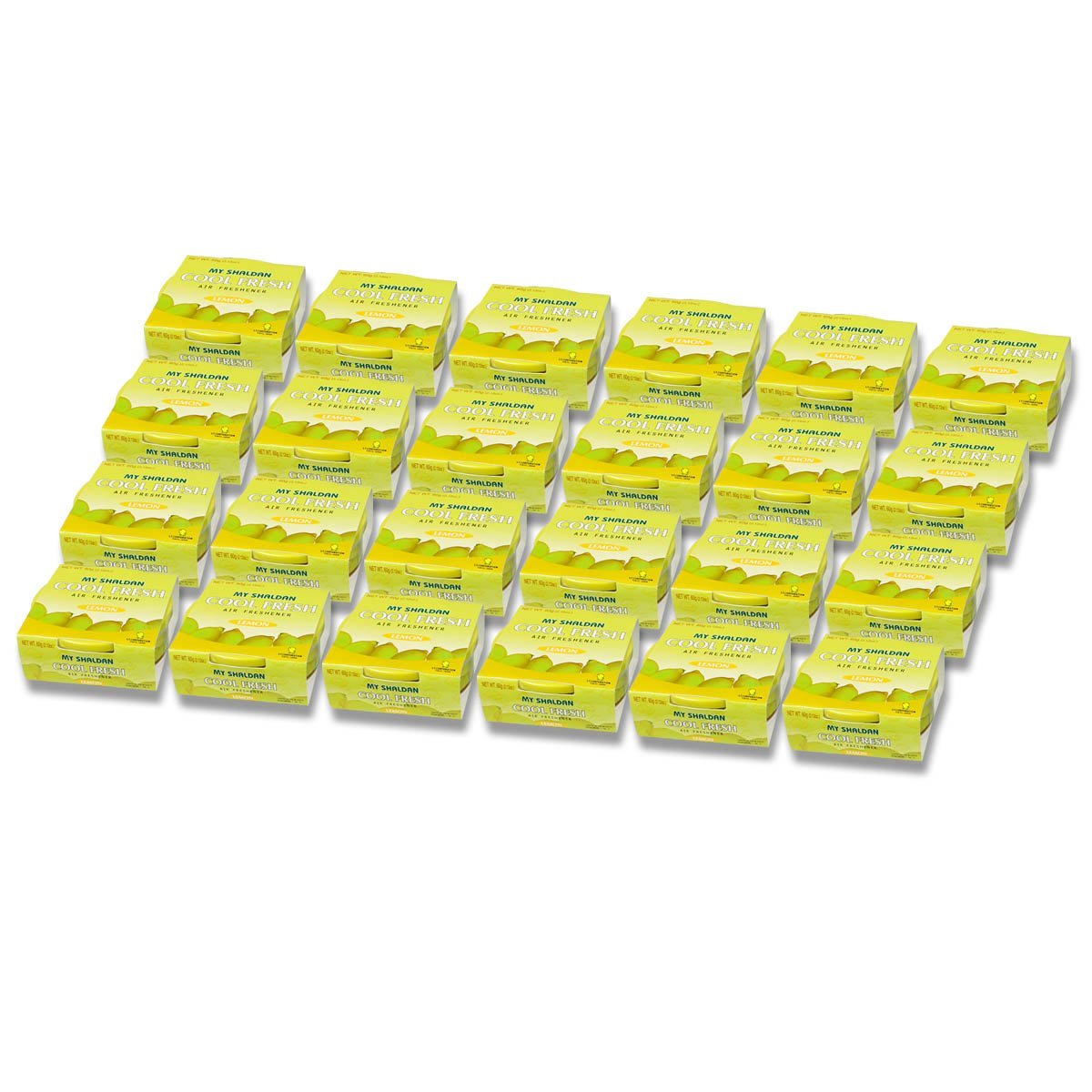 24-Pack My Shaldan Cool Fresh Japanese Natural Fruit Extract Car Air Freshener Cans - Lemon Scented | Long-Lasting Fragrance for Cars, Home & Office | Eliminates Odors & Refreshes Air