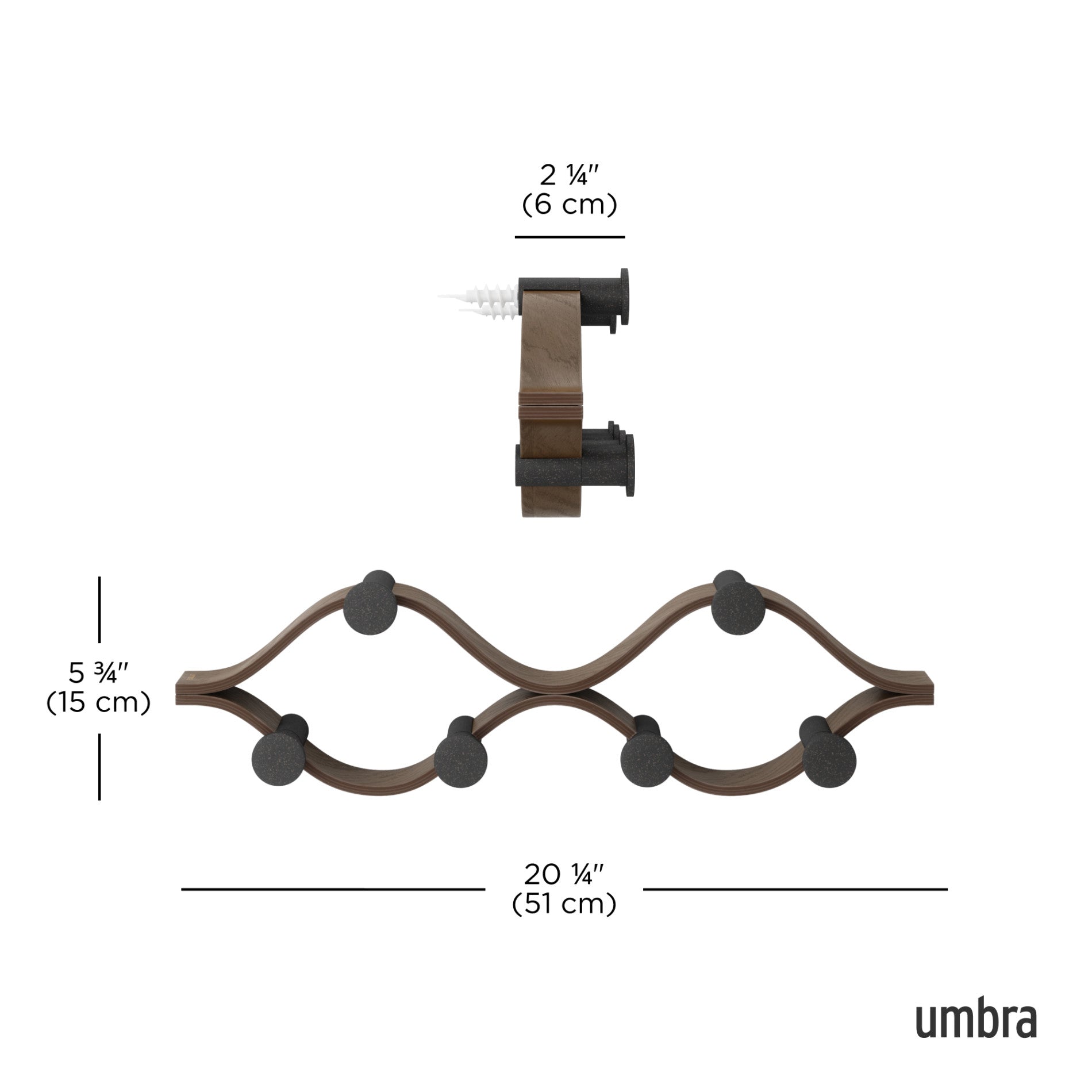 Montage 6 Wall Hook - Heavy Duty Stainless Steel Hooks for Hanging Coats, Hats & Keys - Perfect for Entryway, Garage & Bathroom Organization