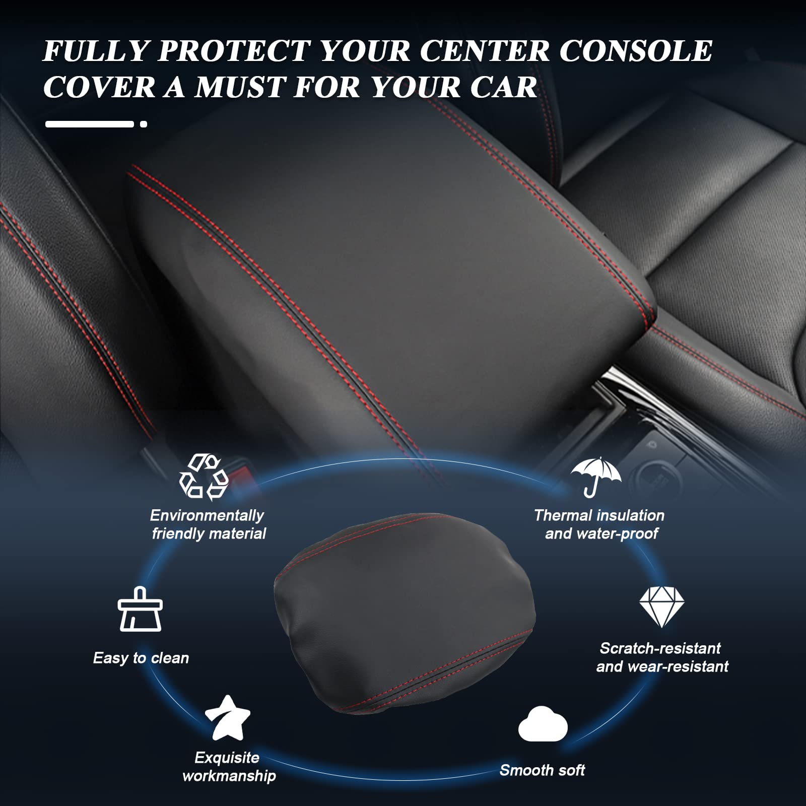 2020-2025 Ford Explorer Center Console Cover & Arm Rest Pad - Premium Durable Protection for 2023 2024 2025 Models | Perfect for Road Trips, Daily Commutes & Car Interior Protection