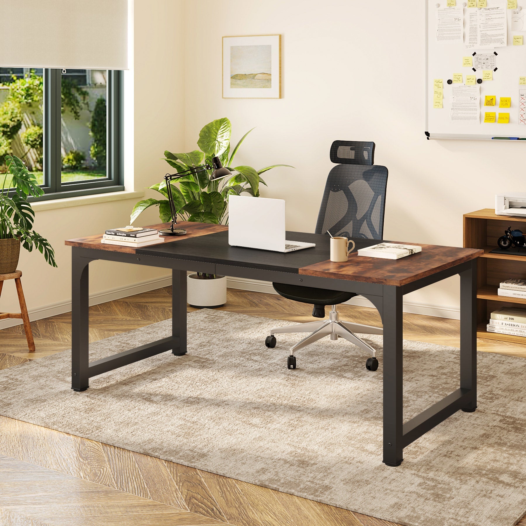 Modern Rectangular Conference Table - Office Meeting Desk with Durable Work Surface for Home & Business Use | Perfect for Meetings, Presentations & Collaborative Workspaces