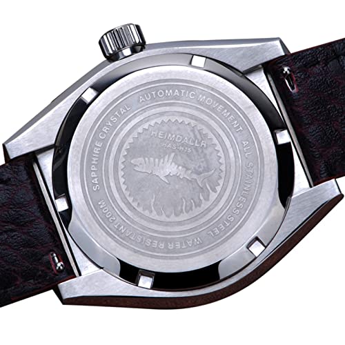 Luxury Automatic Pilot Watch for Men - Mechanical Diver Watch with 200M Waterproof, C3 Luminous, Sapphire Crystal, NH35 Movement, Ceramic Bezel & Leather Strap - Perfect for Military, Diving, Business & Everyday Wear